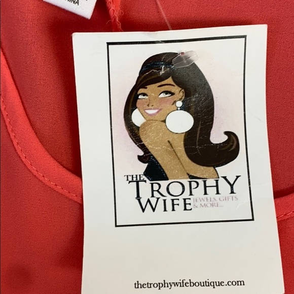 NWT Ambiance Apparel Coral Crop Top Medium - Picture 6 of 8